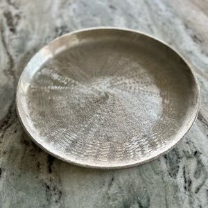 Textured Silver Decorative Platter